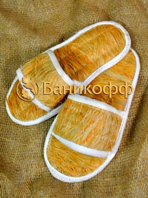 Тапки из лыка женские