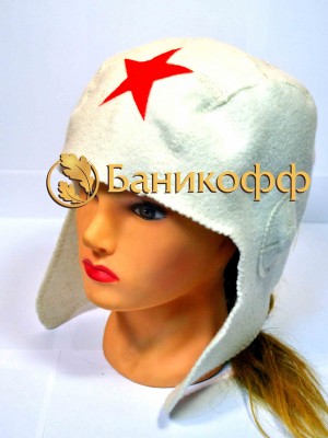 Шапка для бани «Шлемофон танкиста» (светлая)